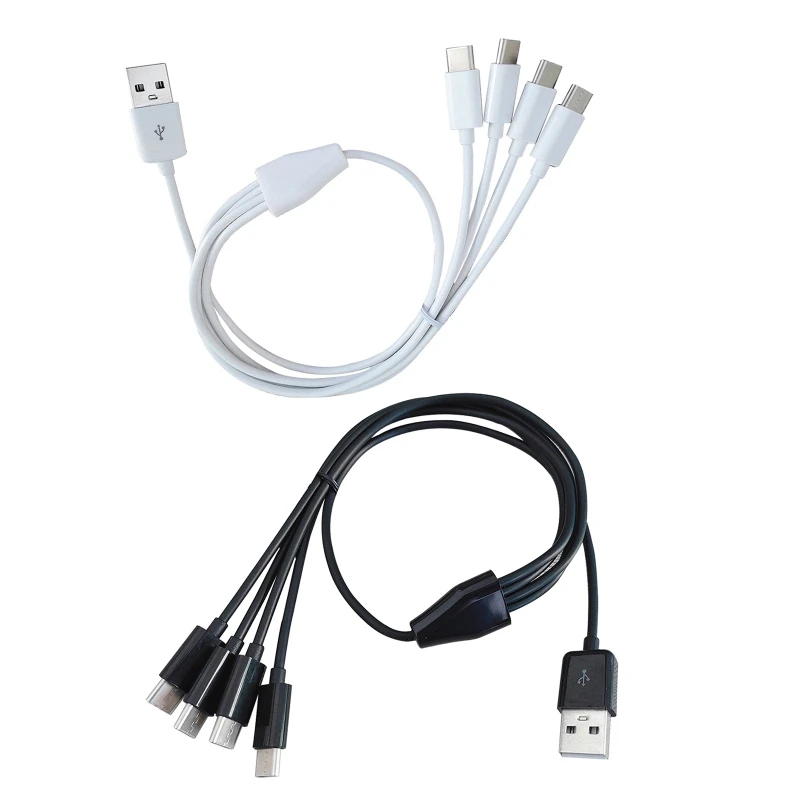 50cm 4 in 1 USB C Charging Cable Mobile Phone Cord Type-C  Connector