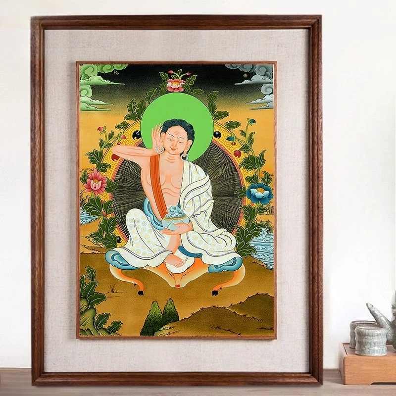 Hand-painted Thangka Hanging Paintings: Decorative paintings of Ba statues painted with pigments