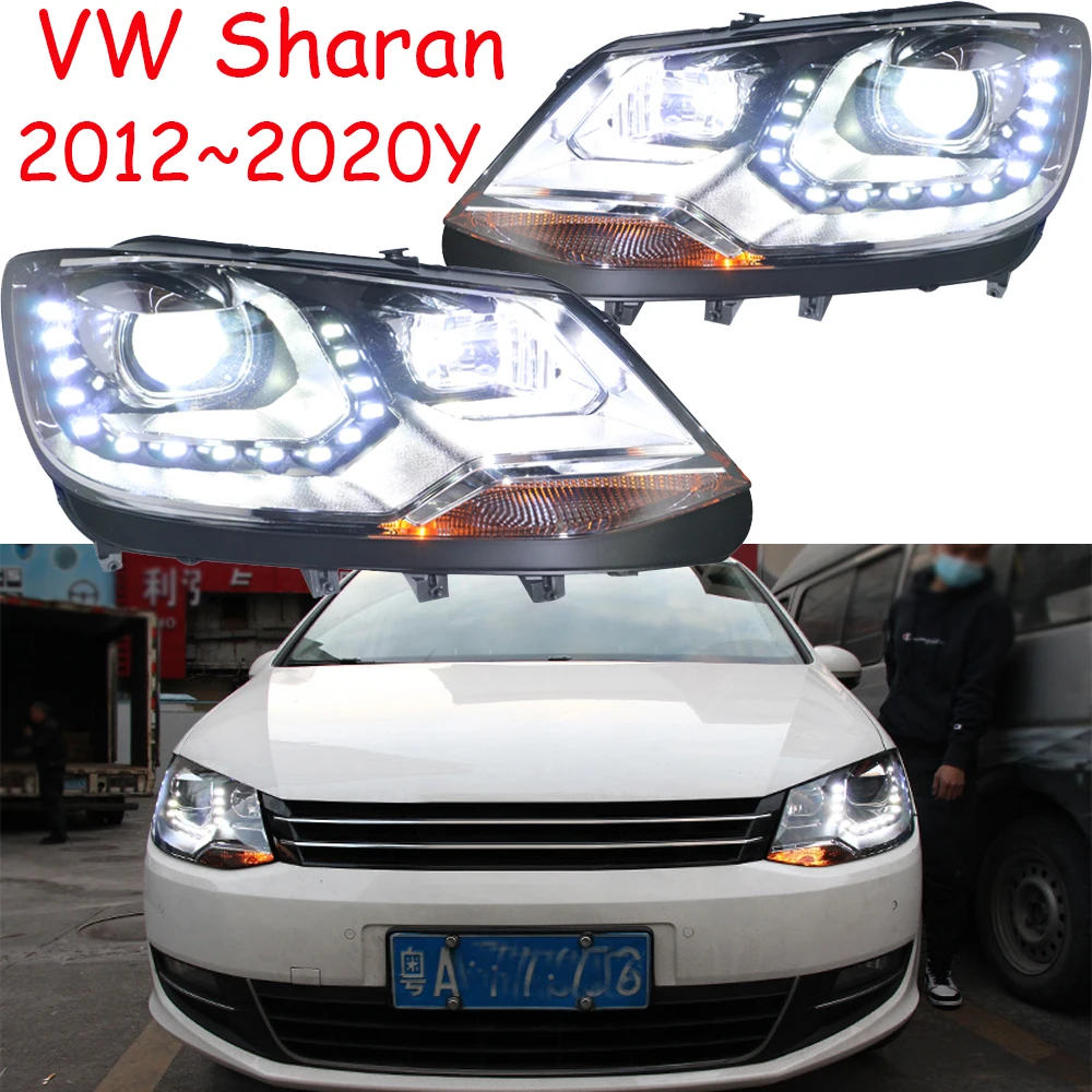 Car Bumper Headlamp Sharan Headlight 2012~2020Y Car Accessories LED HID Xenon Head Light Sharan Fog Light