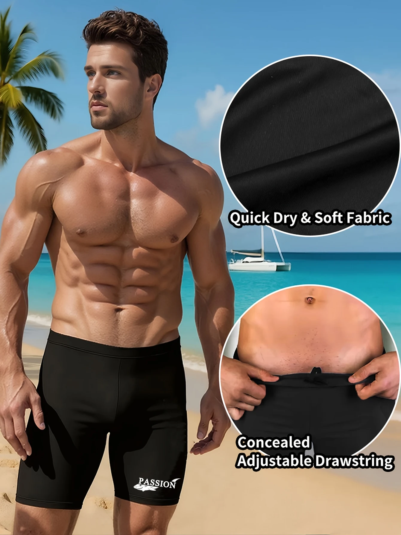 Maillot de bain imprimé ajusté - Swim Trunk Quick Dry avis et prix