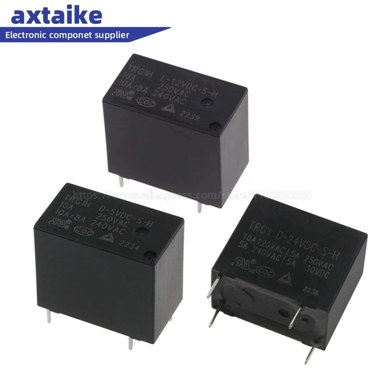 

5PCS TRG1 TRG1H TRG1HD-5VDC-S-H TRG1HD-12VDC-S-H TRG1HD-24VDC-S-H TRG1D-5VDC-S-H TRG1D-12VDC-S-H TRG1D-24VDC-S-H 4Pin 10A Relay