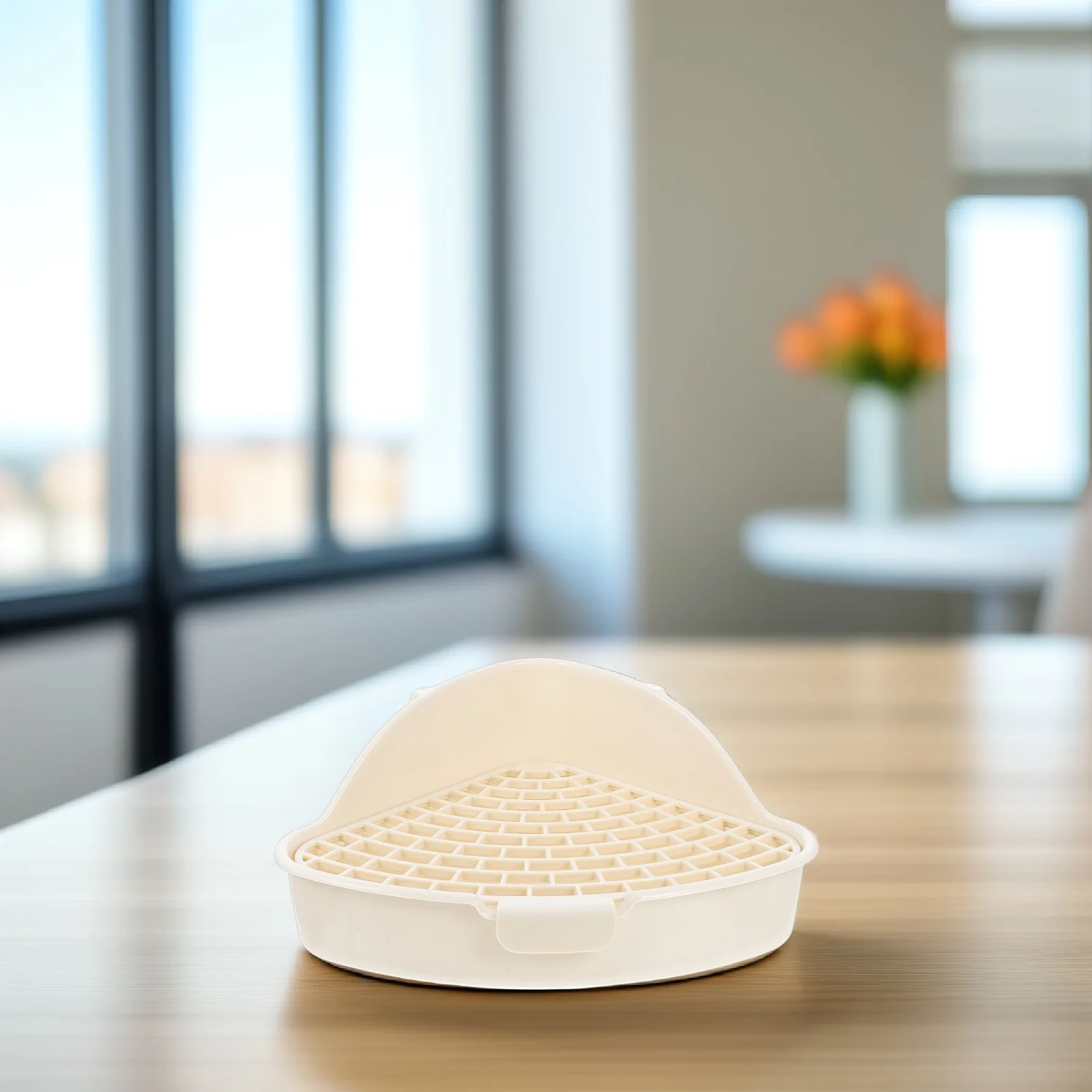 صندوق نفايات الحيوانات الصغيرة مادة البولي بروبيلين الممتازة شبكات قابلة للفصل سهلة التنظيف ومضادة للسقوط تصميم أرنب قعادة المدرب الأرنب