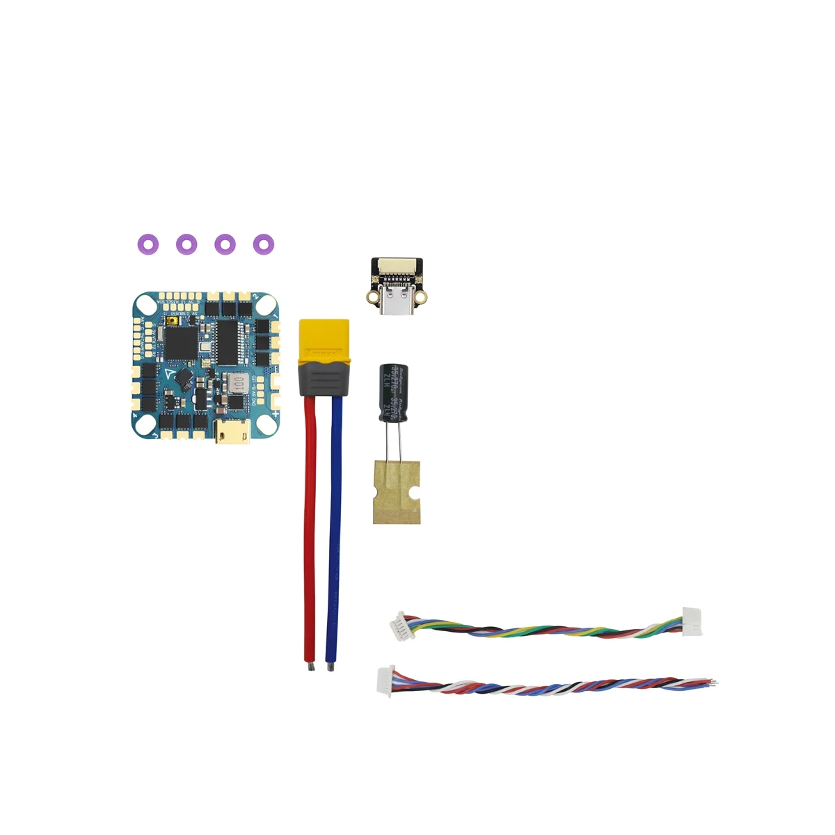 F4126 AIO F411 Baro Controlador de vôo com sensor de corrente BLHELIS 20A/40A 4 em 1 ESC 25,5X25,5mm para FPV Freestyle (B)