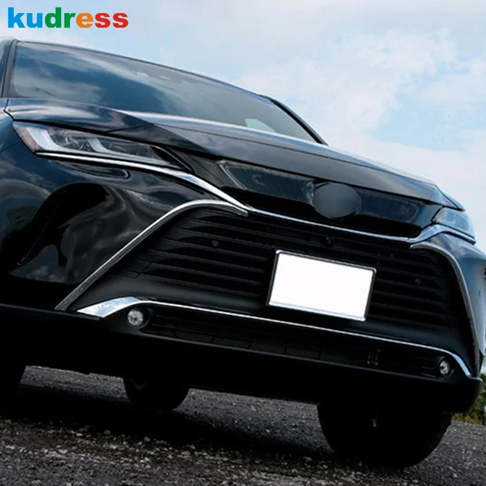 For Toyota Venza Harrier 2020 2021 2022 2023 2024 Chrome Car Front Bottom Bumper Cover Trim Molding Garnish Exterior Accessories