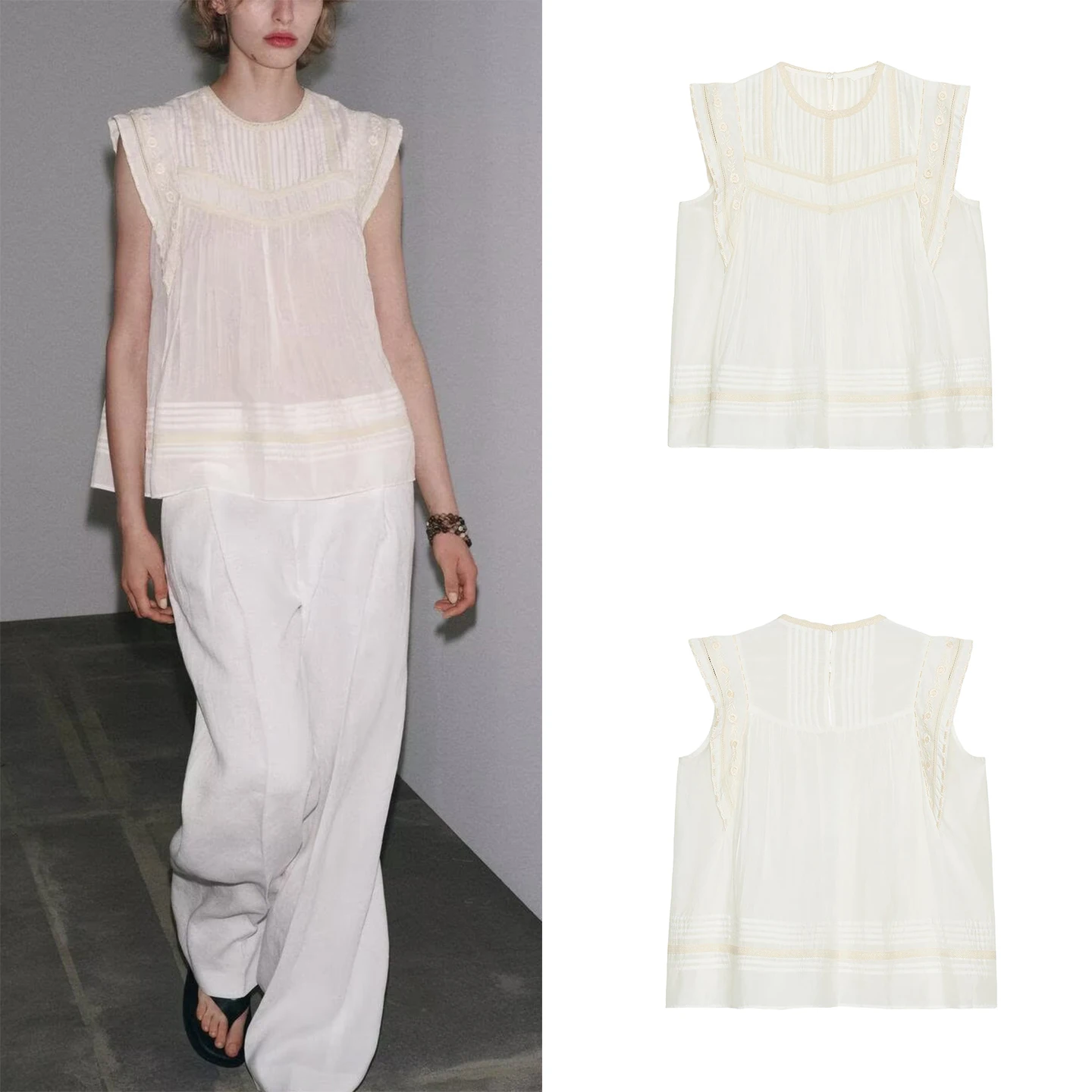 

Casual Embroidered irt Women's Versatile Daily Wear Polyester Fiber 2025 Autumn New Sle Z Casual Faion