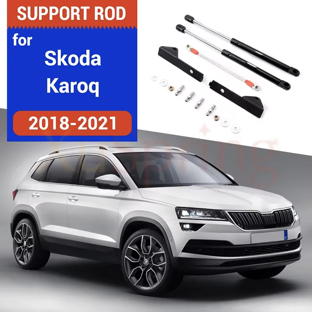 Car Hood Strut Bars for Skoda Karoq 2017 2018 2019 2020 2021 2022 2023 Hydraulic Rod Shock Spring Support Gas Accessories