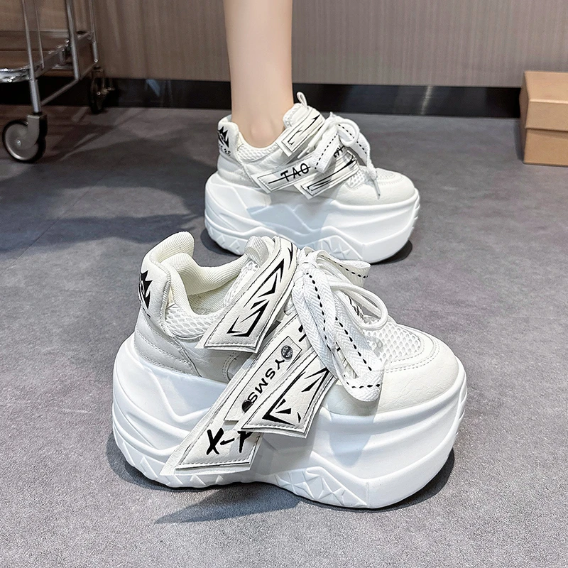 Preciosas zapatillas Kawaii para mujer, zapatos informales con cuña, zapatillas para mujer, zapatillas para correr para mujer, zapatillas con cordones para mujer, mocasines, zapatos