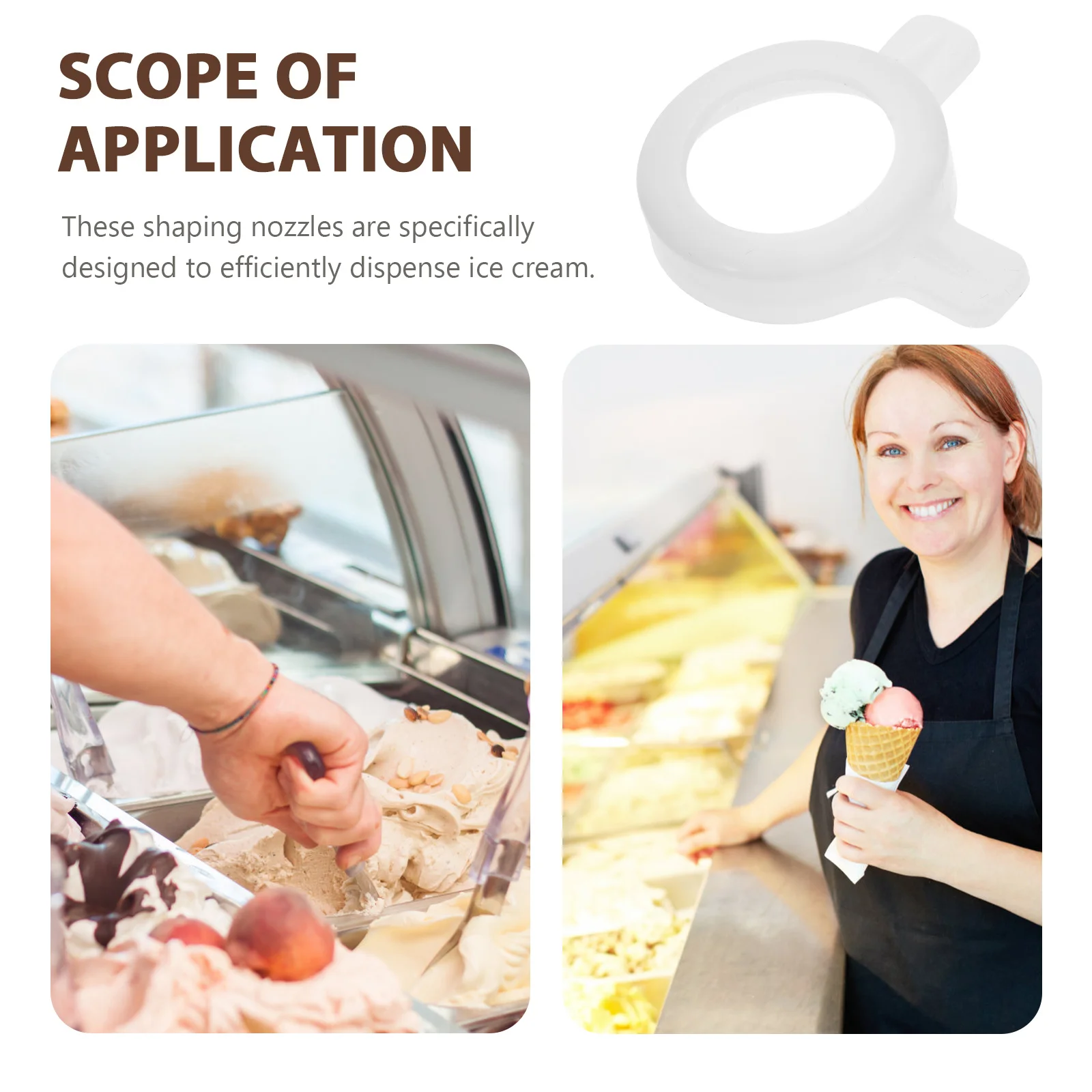 Ice Cream Machine Nozzle Caps Hexagonal Modeling Replacement Soft Serve Accessories Reliable Nozzle Tips Set