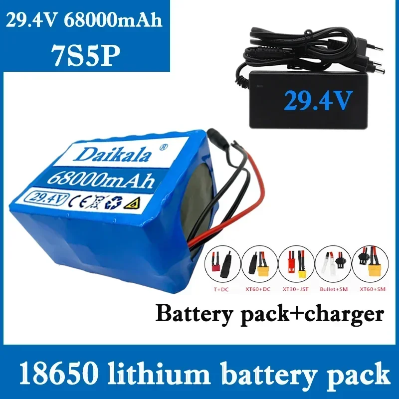 

18650 Battery 2024New Bestselling7S5P 24v 68Ah Battery 250w 29.4V 68000mAh Lithium-ion Battery for Wheelchair Electric Bicycle