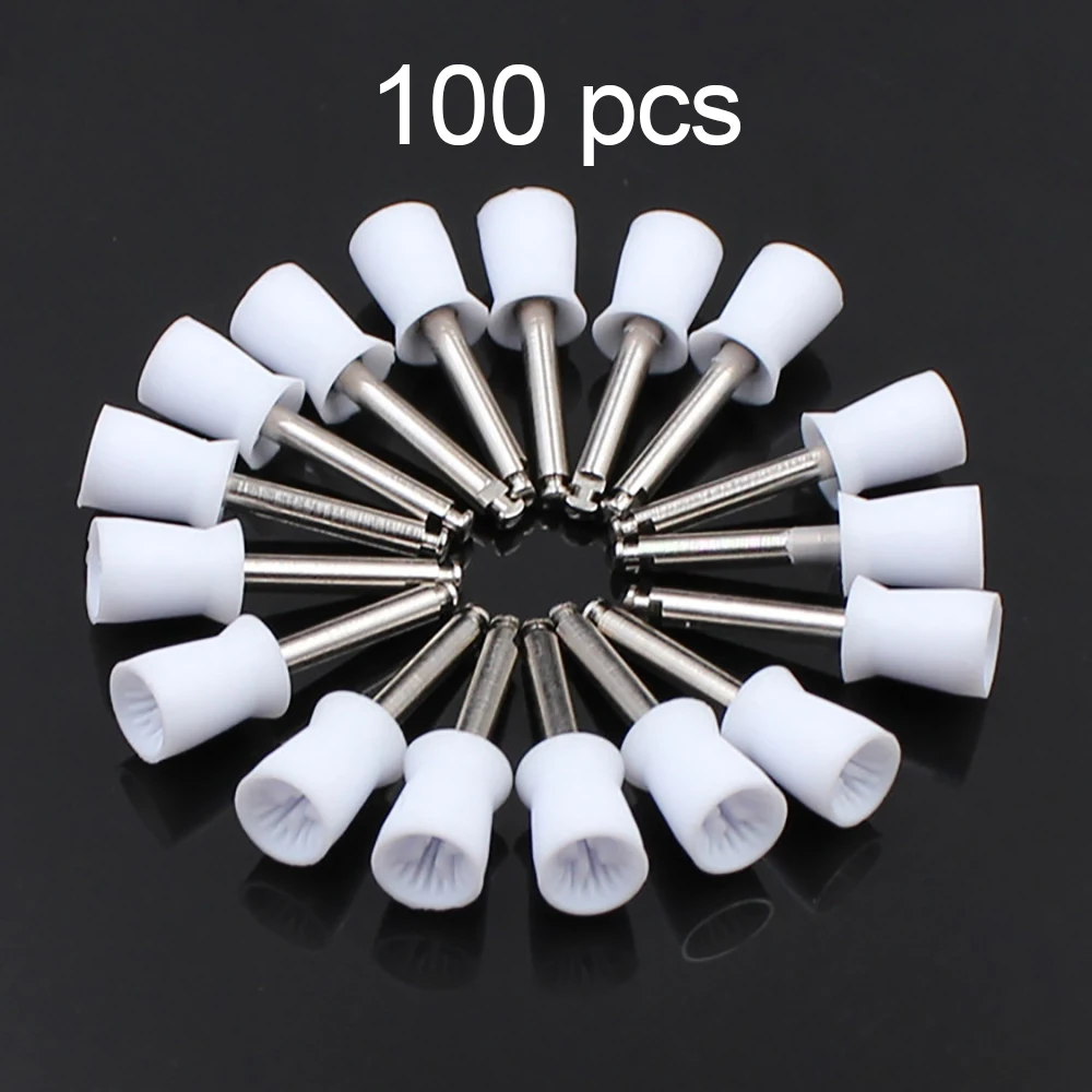 

100pcs Dental Prophy Brushes Polishing Polisher Disposable Latch Type Used for Stain Removal for Lowspeed Handpiece RA Dentist