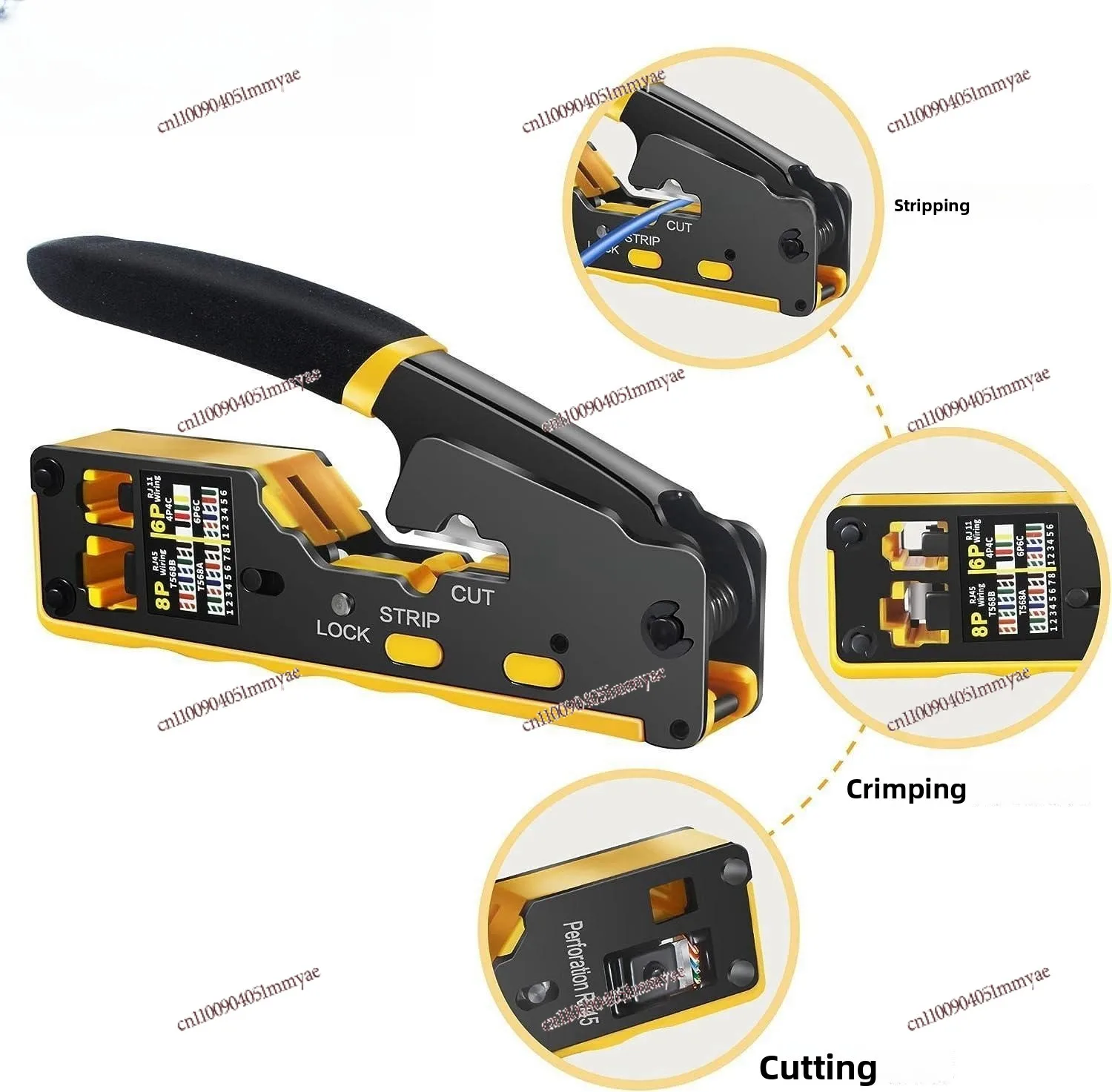 Multifunctional mesh pliers Super five types of crystal head blade matching combination through hole