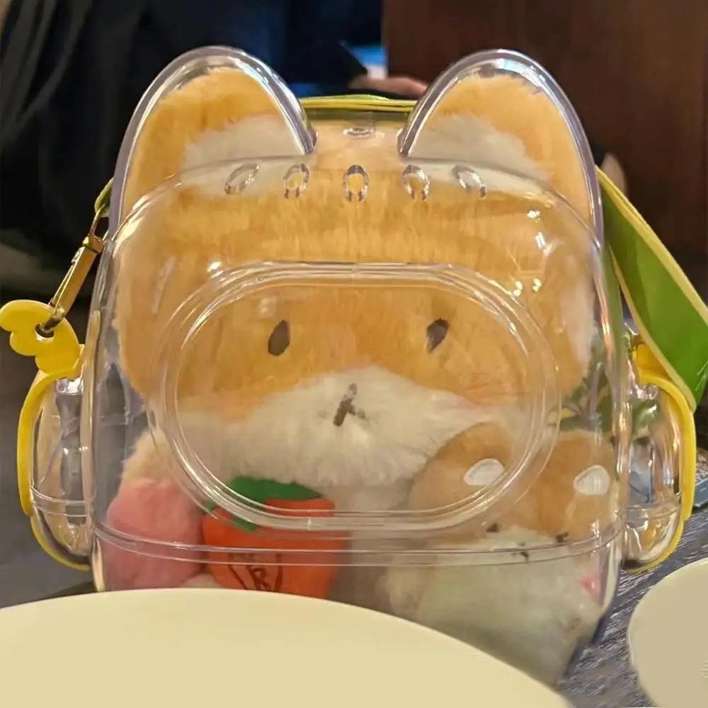 

Transparent Doll Display Bag Waterproof Shoulder Bag Girl Hamster Carrying Cage Multifunctional Doll Display Out Bag Mystery Box