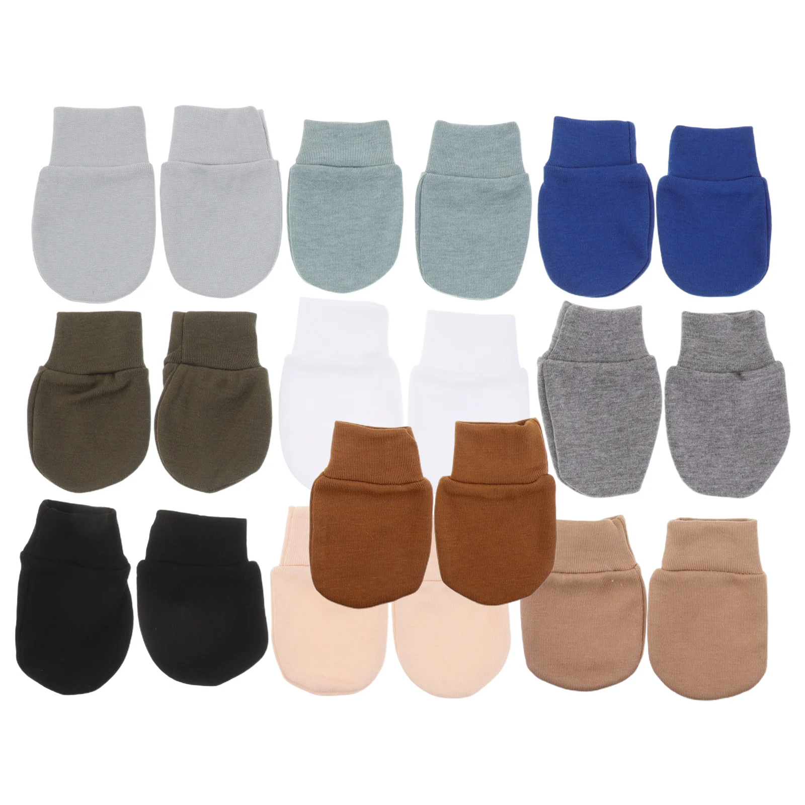 

10 Pairs Anti Scratch Gloves Mitts Breathable Resistant Mittens Infant Single Layer