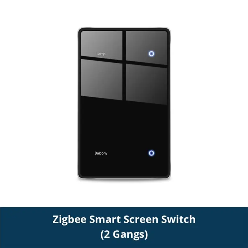 A7THK-Zigbee DIY Name Switch US Touch Panel Smart Display Screen Light SWITCH Work For Smart Life App