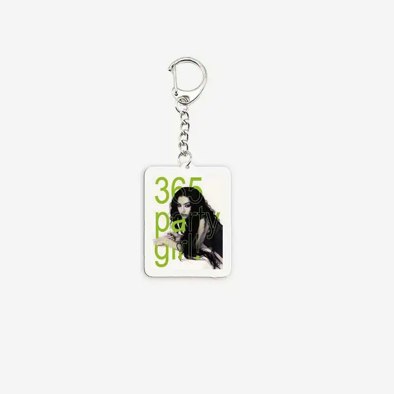 Charli XCX Brat Keychain Stainless Steel D-Shaped Fashion Accessory