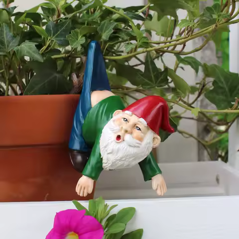 1pc dwarf pants pendant, April Fool's Day funny atmosphere decoration, spring garden dwarf elf statue