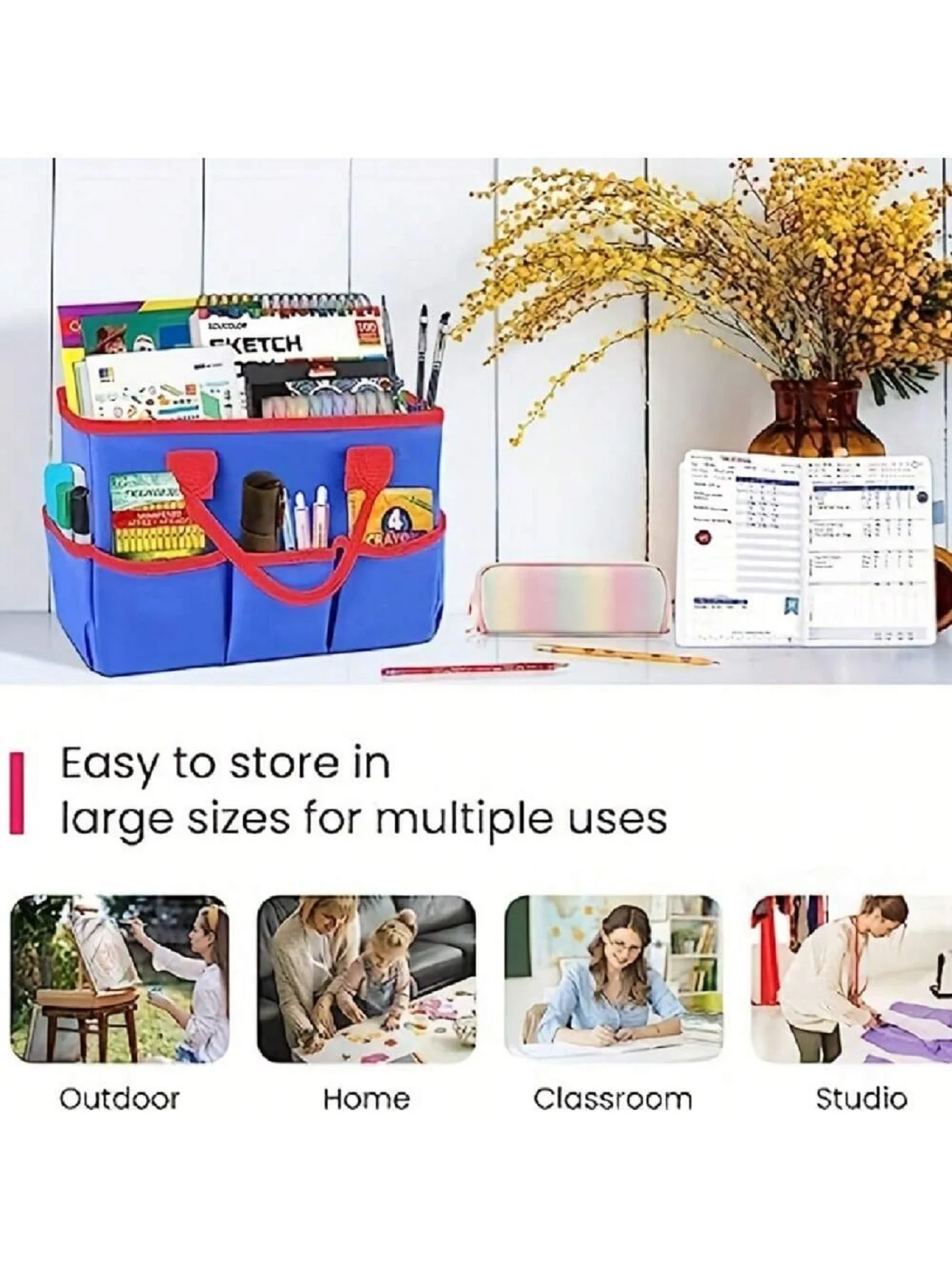 1PC handbag/Oxford cloth suitable for teachers to store books, homework, papers, teaching aids, etc./storage bag