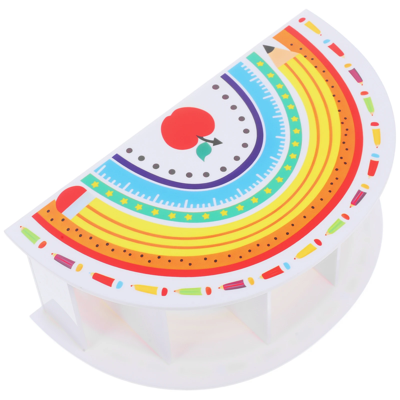 

Acrylic Pen Holder Desk ganizer Rainbow Pencil Storage Classroom Accessories Vibrant Colors Compact Size Practical Use