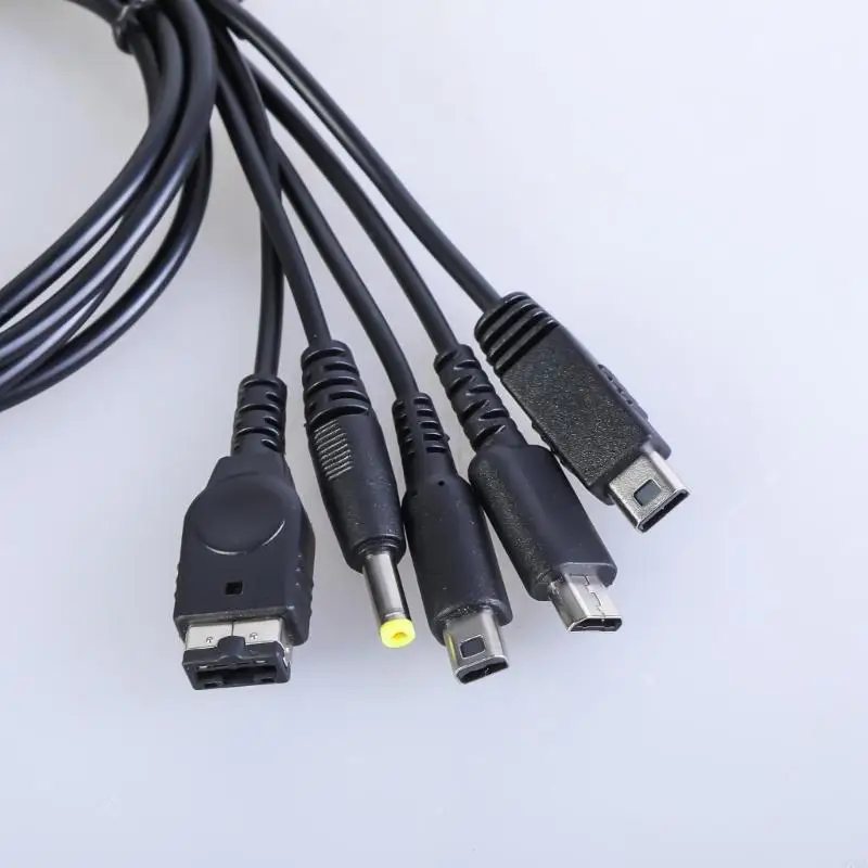 97QA Type C USB 5 in 2 Charging Cable For Gaming Consoles Gamepad Consoles Power Supply Line Replacement Accessories