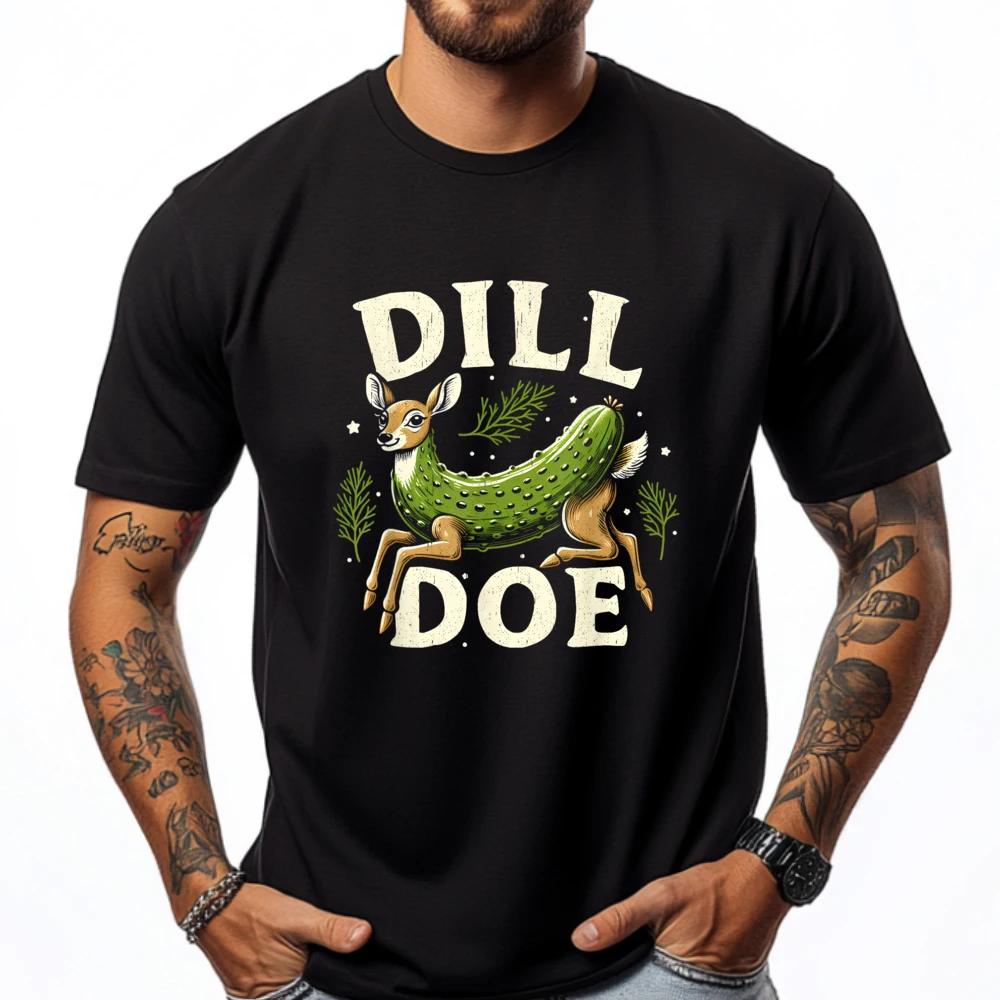 Raunchy Vulgar Funny Naughty Gag Dill Pickle Deer Doe Oversized T Shirt Men Camisas De Hombre T Shirt Group