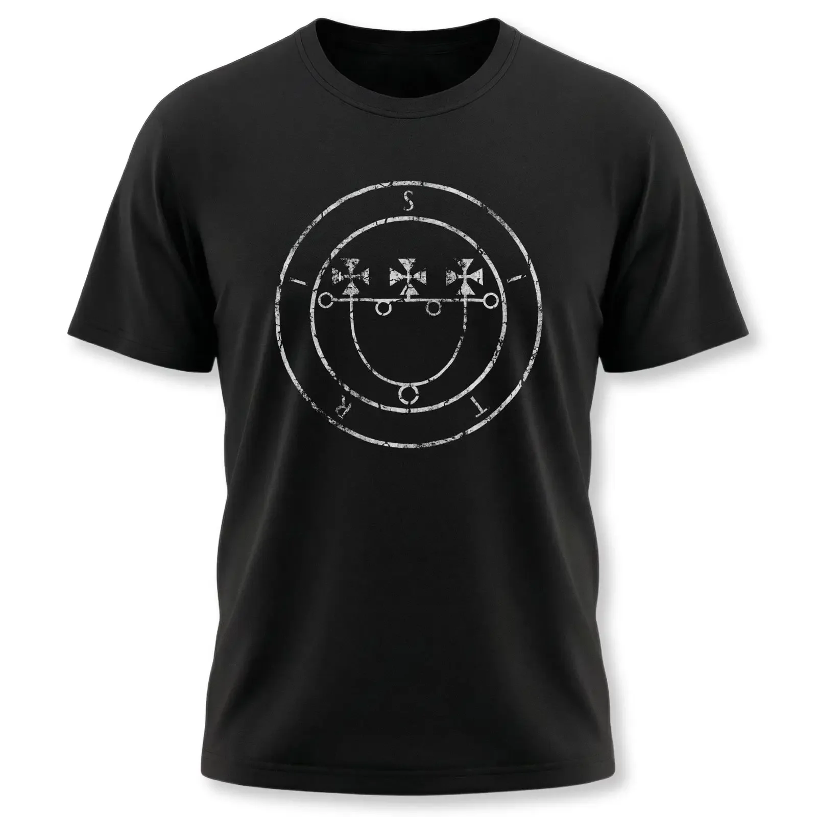 Sitri Sigil Occult Magic T Shirt Distressed Solomon Seal  vintage Washed Top For Everyday Wear Slightly Casual Breathable