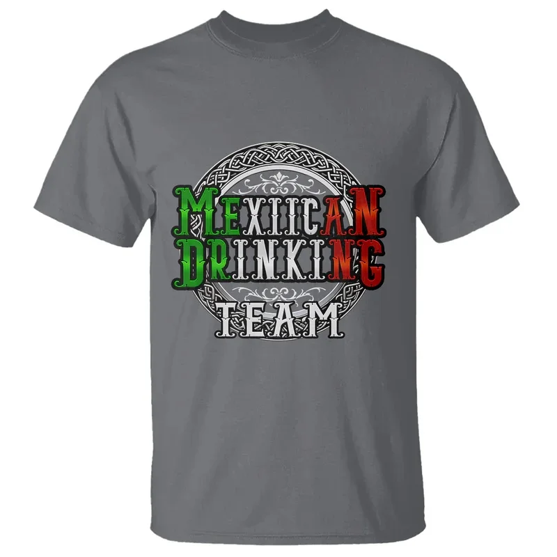 Mexican Drinking Team T Shirt Unisex Tee Tops Men Clothing Funny Mexico Flag Beer Party Printed Short Sleeved Harajuku Tshirt