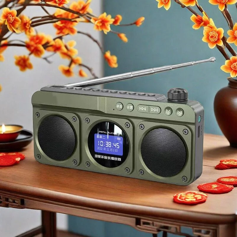 dual-speaker-portable-bluetooth-fm-radio-digital-display-retractable-antenna-usb-tf-mp3-player-vintage-stereo-audio