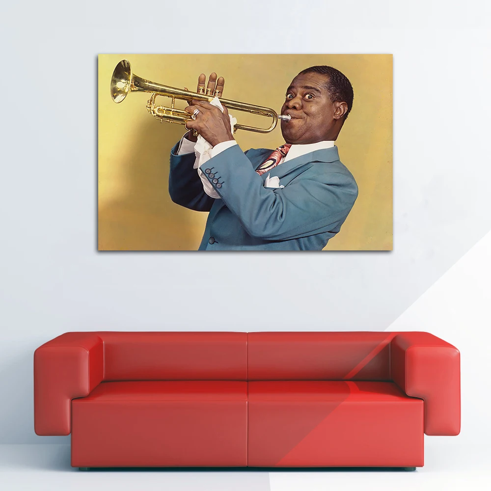 Classic Art Decorative Paintings Louis Armstrong Wall Picture Canvas Posters and Prints Bedroom Living Room Home Decor
