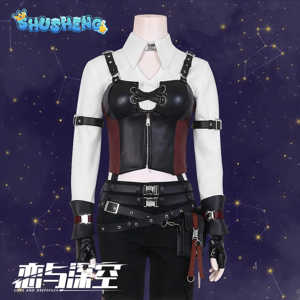 Costume de cosplay MC Hunter Love and Deepspace, tenue de voyage phosphorescente pour la nuit, ensemble complet de combinaison de combat pour femme