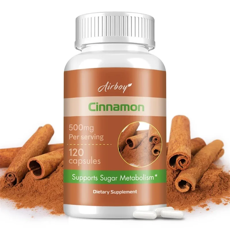 Cinnamon Supplement - Energy, Heart and Metabolism Support, Antioxidant, Improves Intestinal Digestion