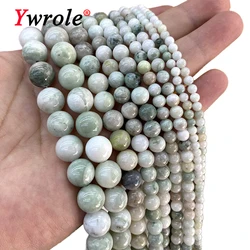 Natural Stone Green Burma Jade Loose Round Spacer Bead for Jewelry Making DIY Bracelet Earrings Accessories Charms 4 6 8 10 12MM