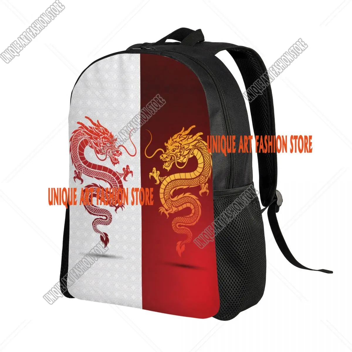 Asian Tradition Dragon Totem Travel Backpack Men Women School Laptop Bookbag Chinese Mythology College Student Daypack Bags