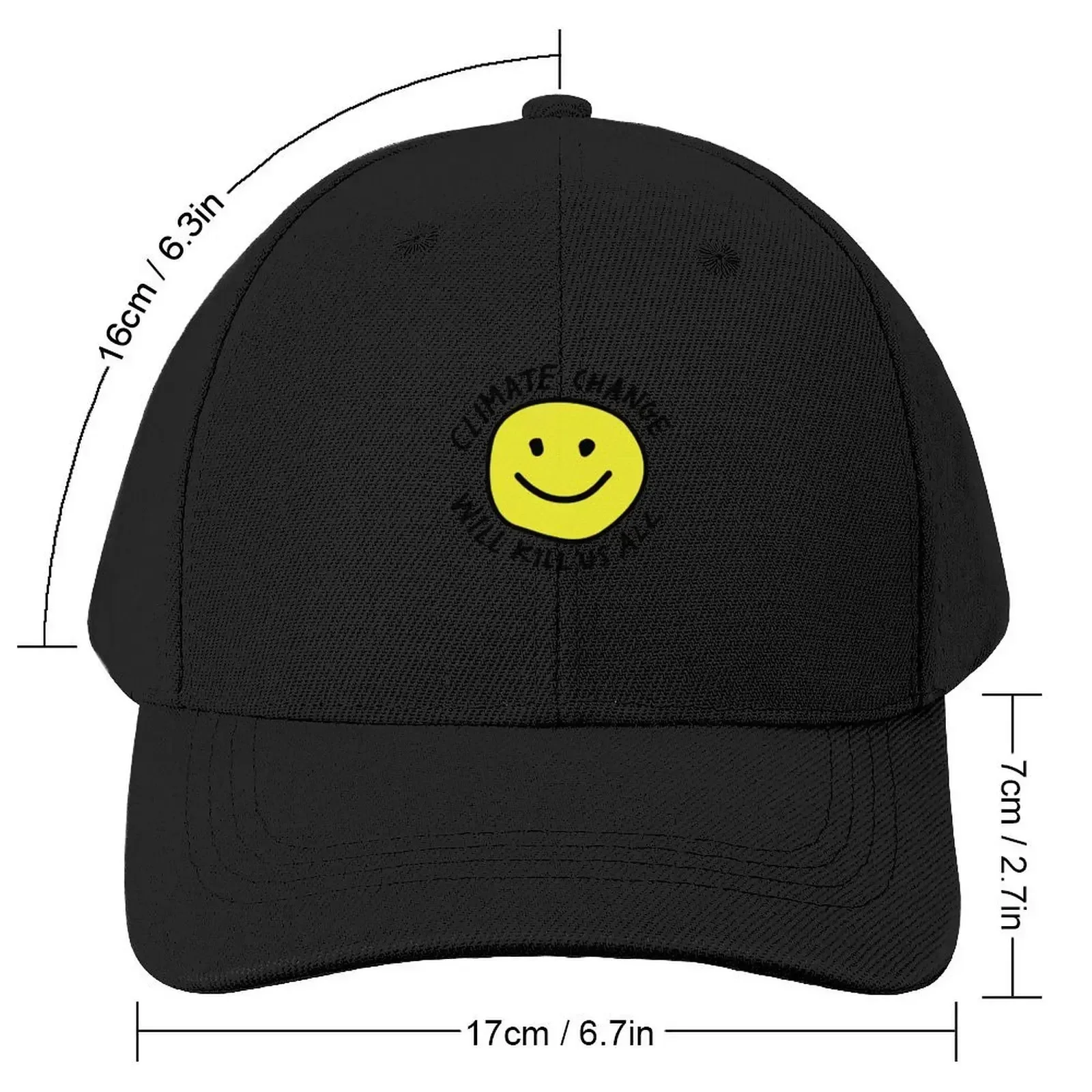 Stop Climate Change Baseball Cap black Rave New Hat For Women Men's