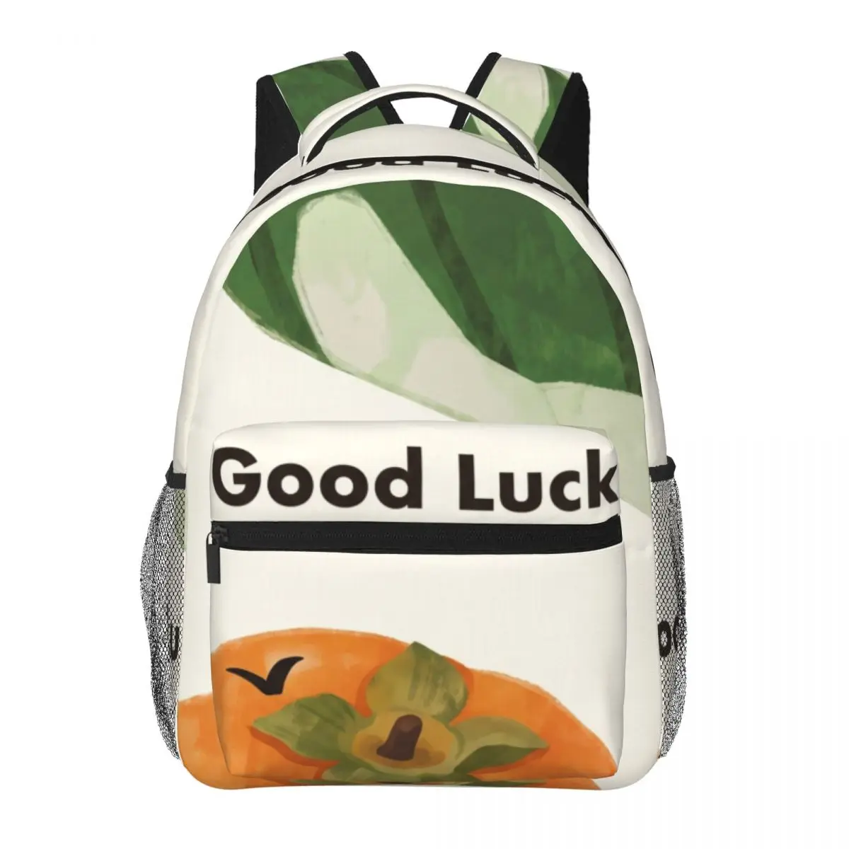 Women Casual Backpack Center Persimmon Graphic Modern Graphic Orange Multi Color Stylish Laptop Bag for Work College Weekend Men