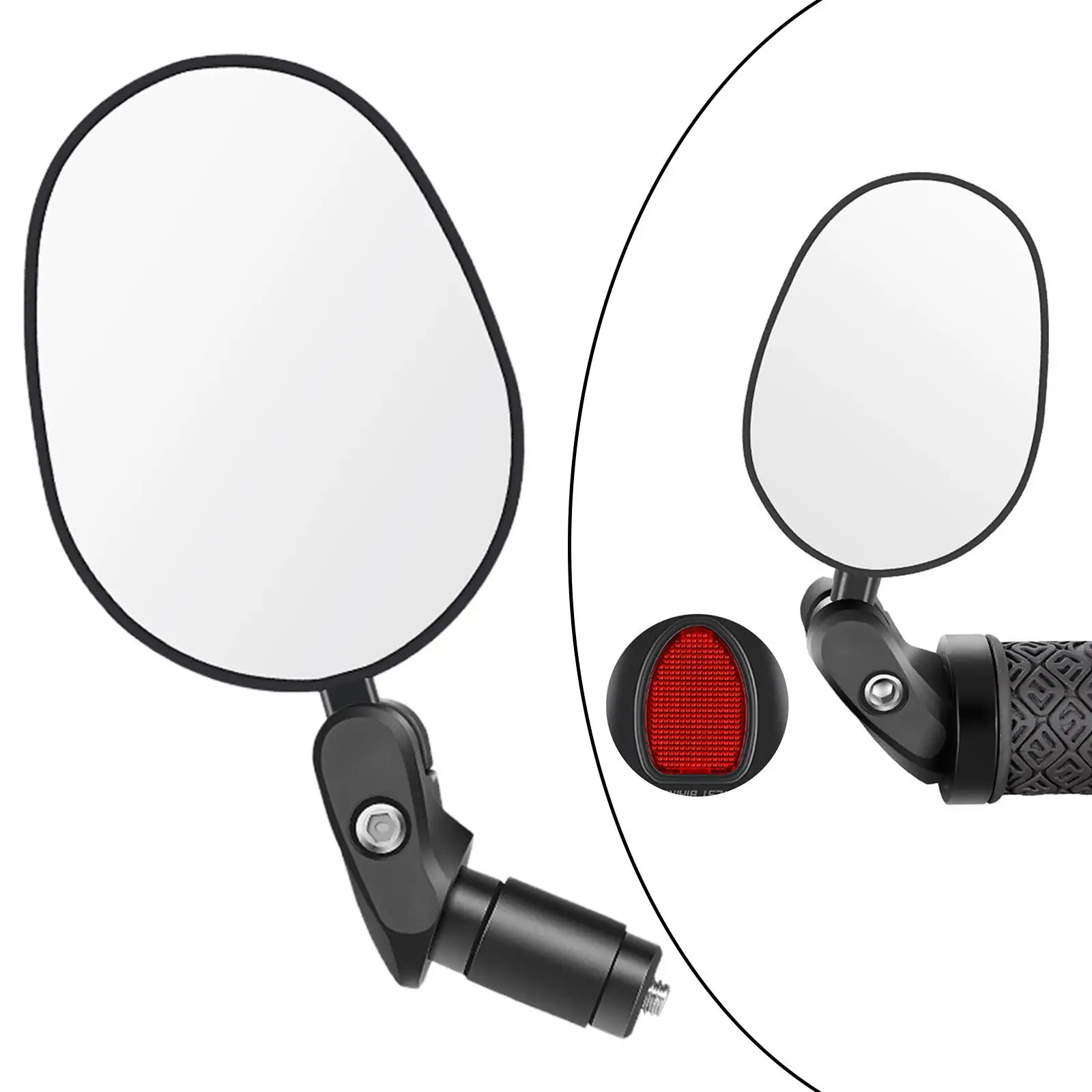 Bike Mirror Reflective Mirror Easy to Install Folding Multifunction Cycling Accessories for Road Bikes 17.4-22mm Handlebars