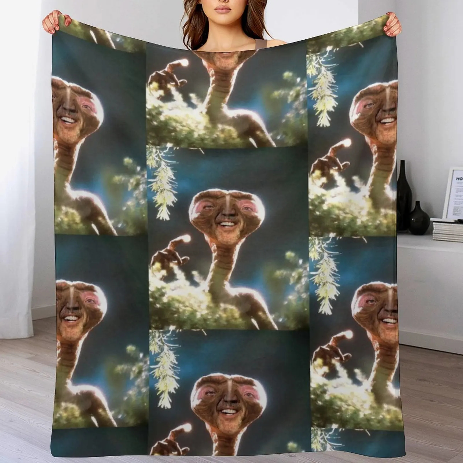 

Nicolas Cage ET Photoshop Throw Blanket for sofa bed plaid Blankets For Baby wednesday Blankets