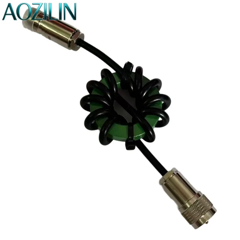 AOZILIN HF Shortwave Choke Balun 1.8-50MHz 1:1 Current Balun High Power FT8 Anti-Interference Nickel Zinc Ferrite Core