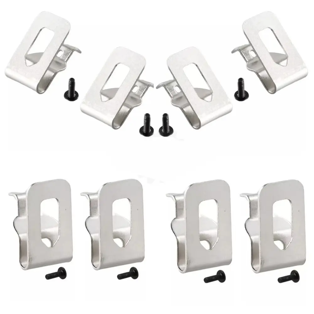 

Rustproof Stainless Steel Power Tool Hangers Heavy Duty Wall Mounted Storage Hooks Silver Organizer Belt Clip Hooks Garage