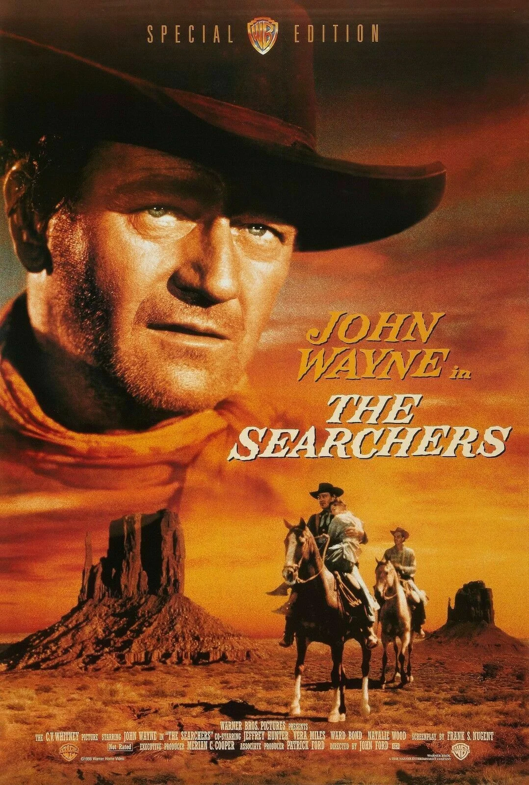 

THE SEARCHERS Movie John Wayne Western Art Film Print Silk Poster Home Wall Decor 24x36inch