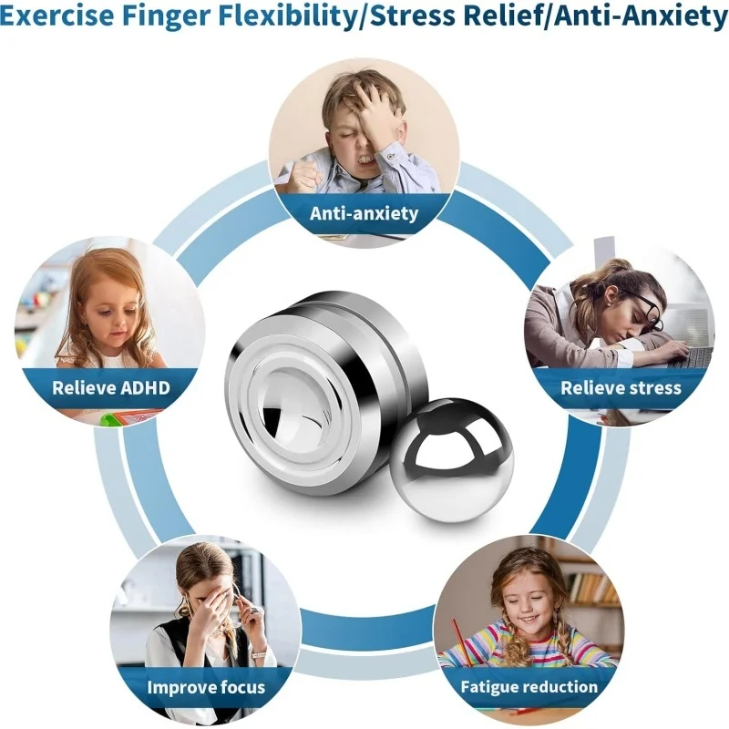 Fidget Spinner Toys Steel Ball Orbiter Magnetisch Fidget Toy 360° °   Rotatie Kantoorspeelgoed Kleine angst Zintuiglijk speelgoed Decompressietool