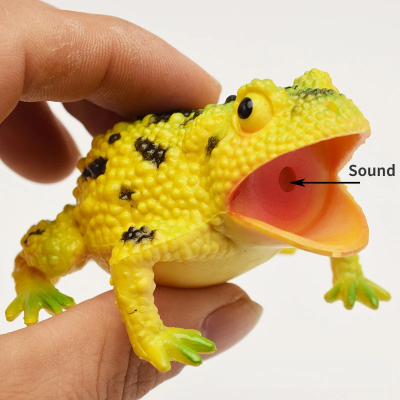 

1pcs Spoof Toy Simulation Frog Model Animal Toy Toad Tricky Scary Squeeze Sound Frog Toys for Kids Hobby Collection Toys