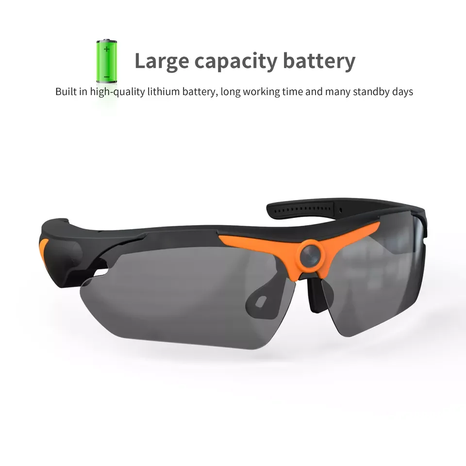 Intelligent action glasses, high-quality video recorder, sports glasses camera, 1080p camera sunglasses.