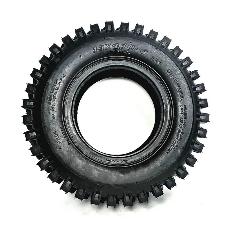 

A02Q-Off-Road Tire 13X4.10-6 Tubeless Design Thickened Treads For Snowplows, ATV, Lawnmower, And Sightseeing Vehicle 150Mm