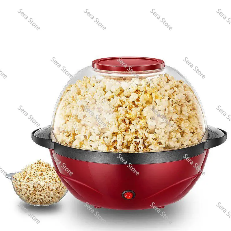Corn Multifunctional Automatic Popcorn Making Machine 220V 5L Electric Popcorn Machine Hot Air Popcorn Popper Maker Kitchen DIY