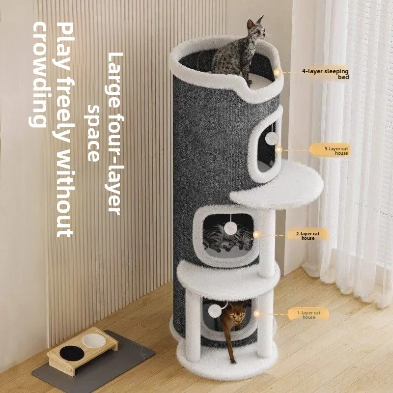 

Extra Large Multi-layer Villa Warm Wear Resistant Inteated Sisal Nest Winter House Double Layer Scratching Board