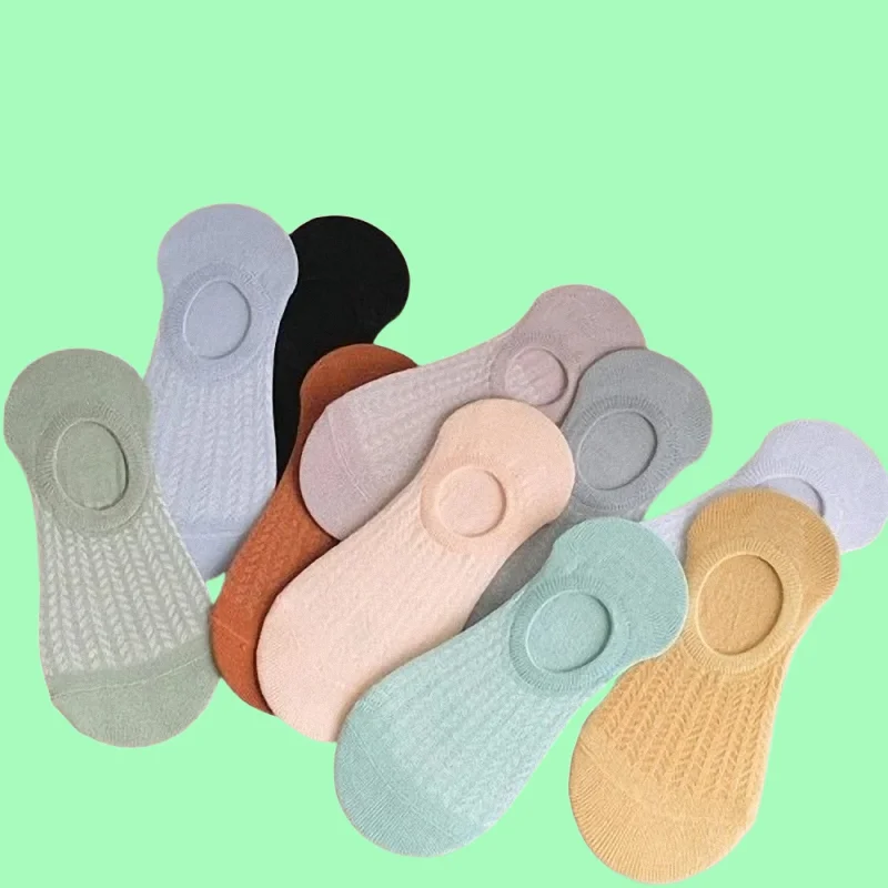 3/5/10 Pairs 2024 Fashion High Quality Women\'s Short Socks Non-slip Low Cut Breathable Thin Sock Invisible Boat Mesh Ankle Socks