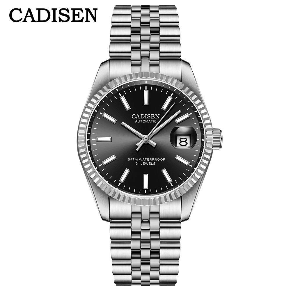 CADISEN Men Mechanical Watch Top Brand Luxury Automatic Watch Business Stainless Steel Waterproof Watch Men relogio masculino