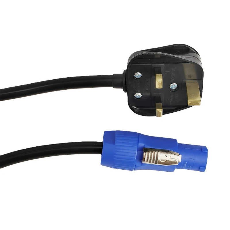 UK Plug Waterproof 3-Pin Power Cable 3*1.5mm² for Stage Light LED Beam Moving Head, DJ Audio, LED Display Screen