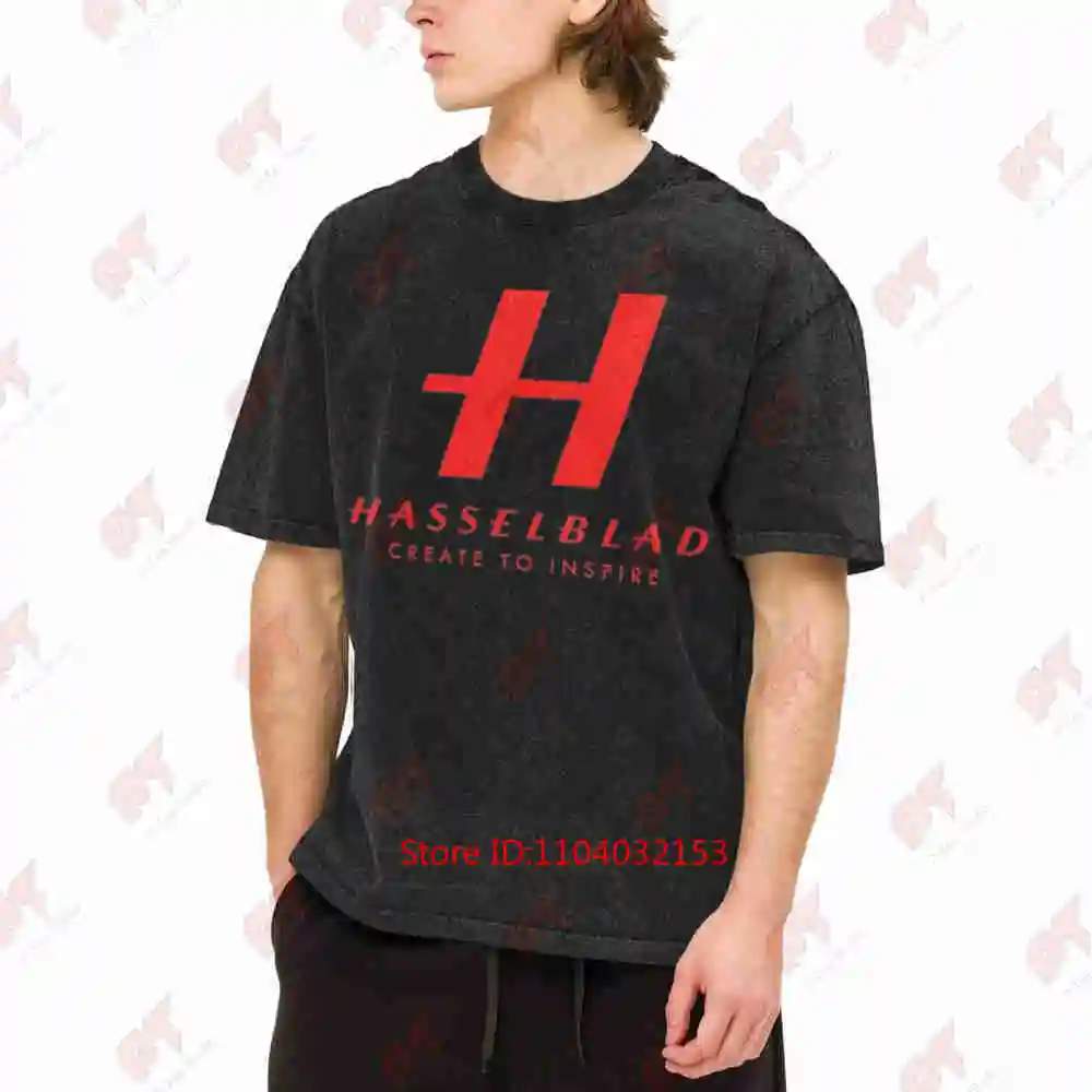 Hasselblad Camera Logo Photographer Vintage Washed Tee Pure Cotton T-Shirt
