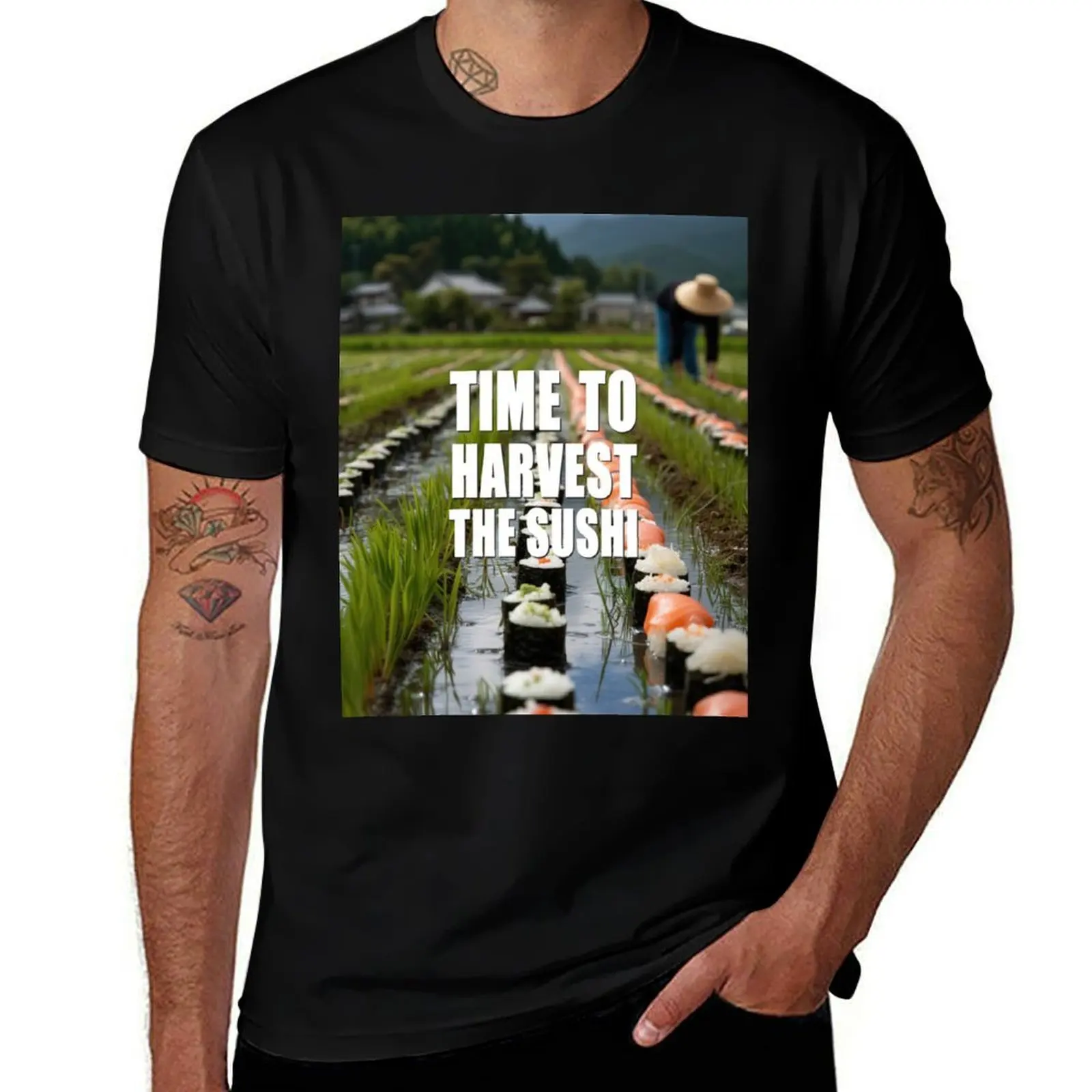 

Sushi Growing, The Annual Sushi Harvest Held In Japan, Japanese Fields, Japanese Farmers T-Shirt